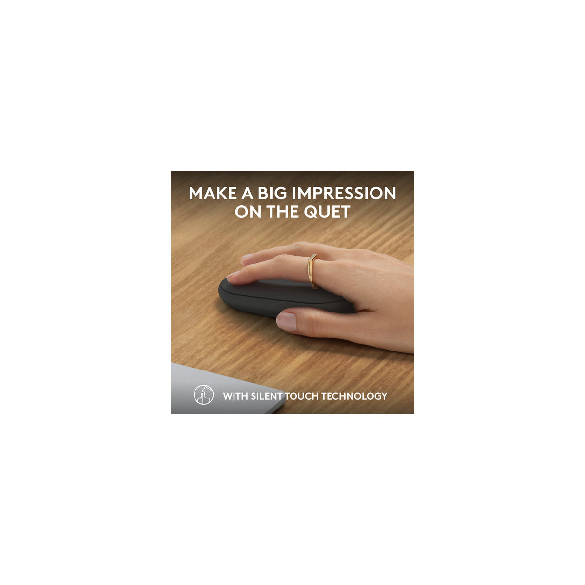 Ratón Logitech Pebble Mouse 2 M350S inalámbrico grafito, vista 8