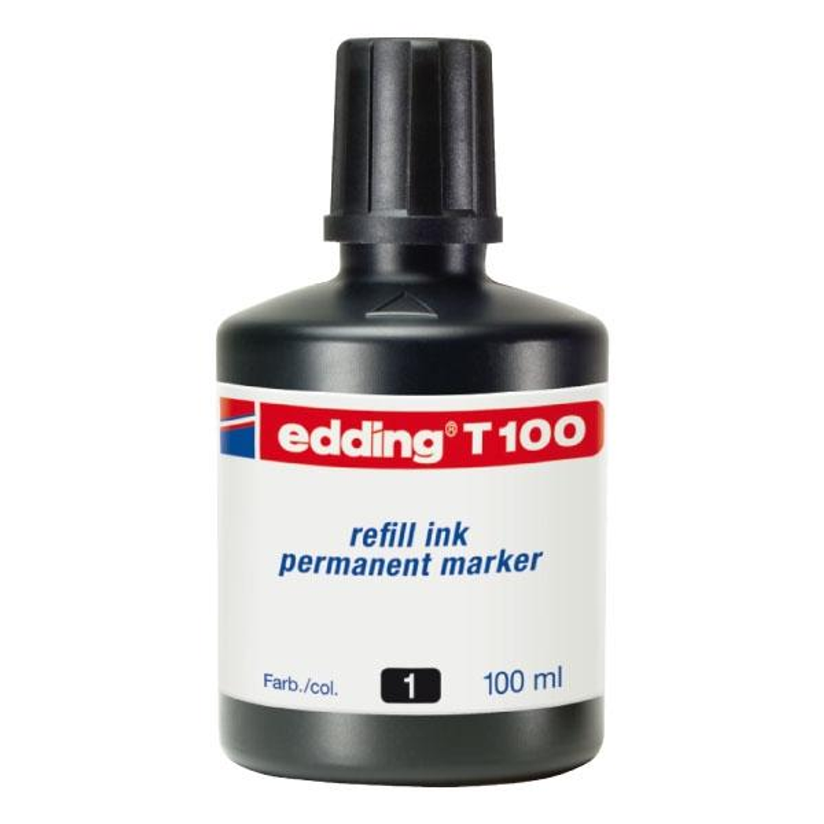Recambio Edding Tinta Recarga Rotulador T100 100ml Negro