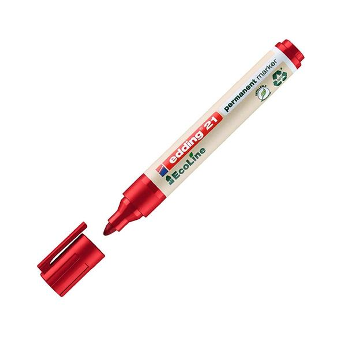Rotulador Edding Marcador Permanente Ecoline 21 - Punta Conica - Trazo 1,5 Mm Rojo