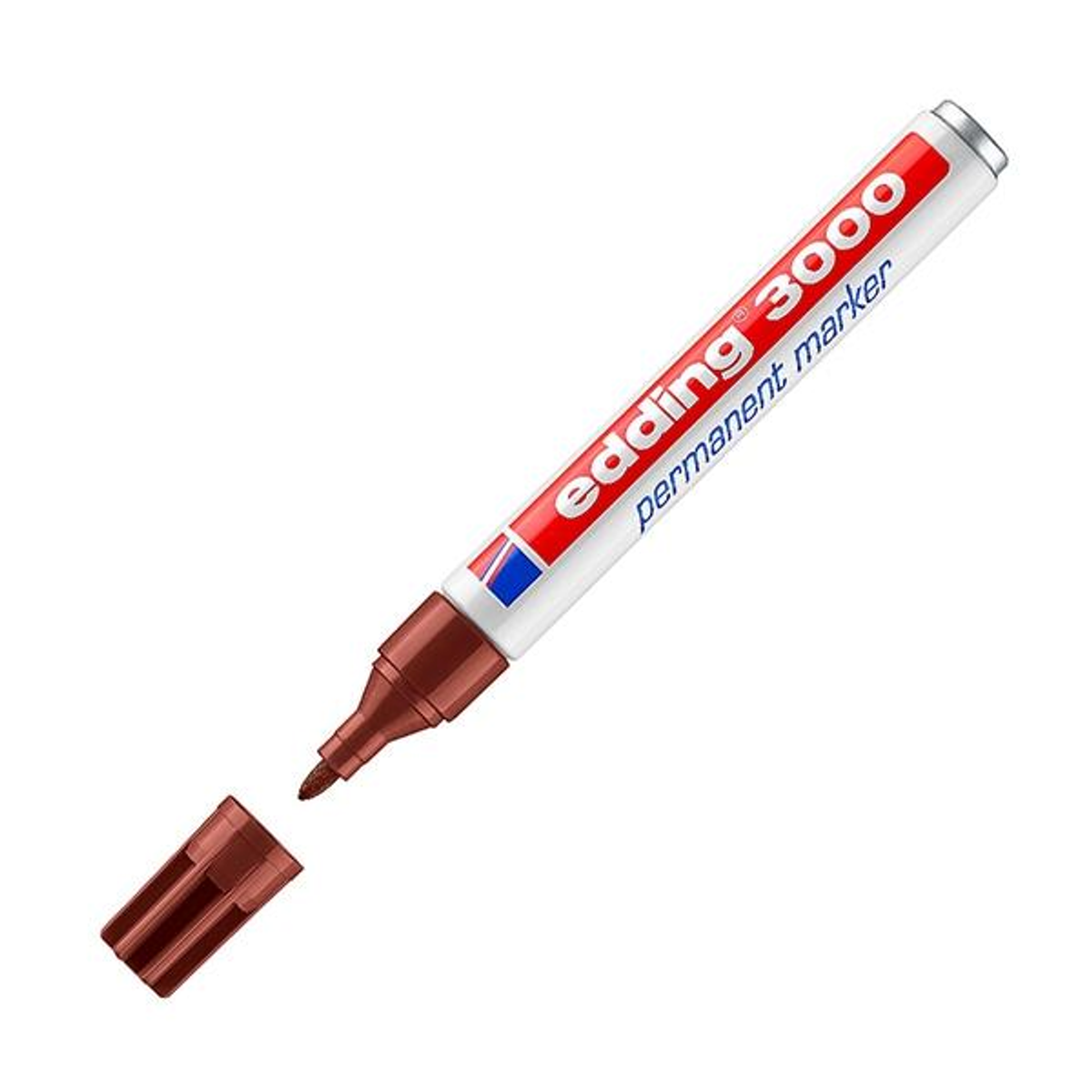 Rotulador Edding Marcador Permanente 3000 Punta Conica Trazo 3mm Marron