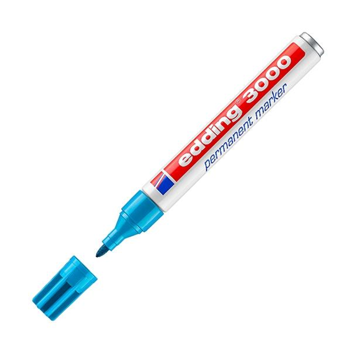 Rotulador Edding Marcador Permanente 3000 Punta Conica Trazo 1,5-3mm Azul Claro