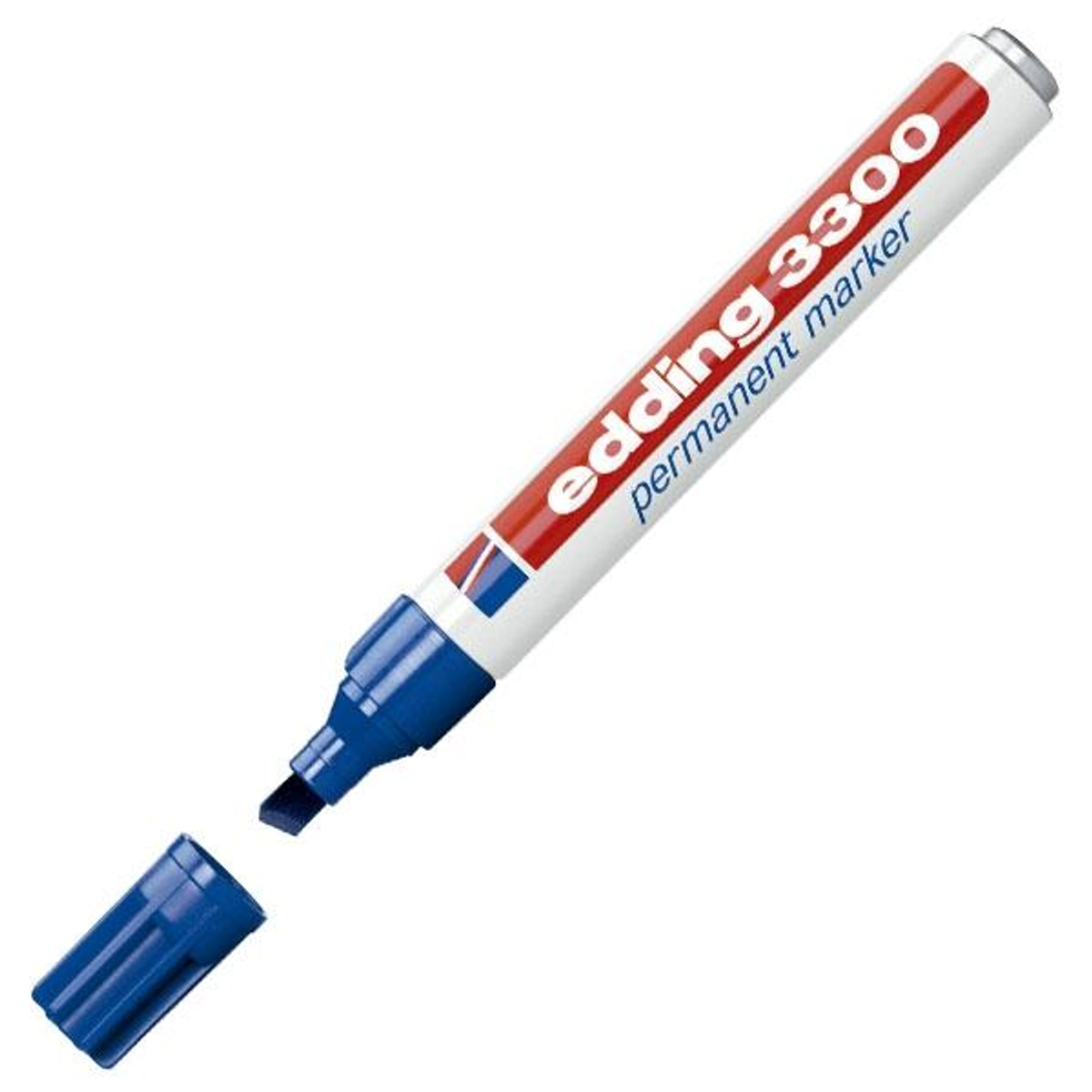 Rotulador Edding Marcador Permanente 3300 Punta Biselada Trazo 1 a 5mm Azul
