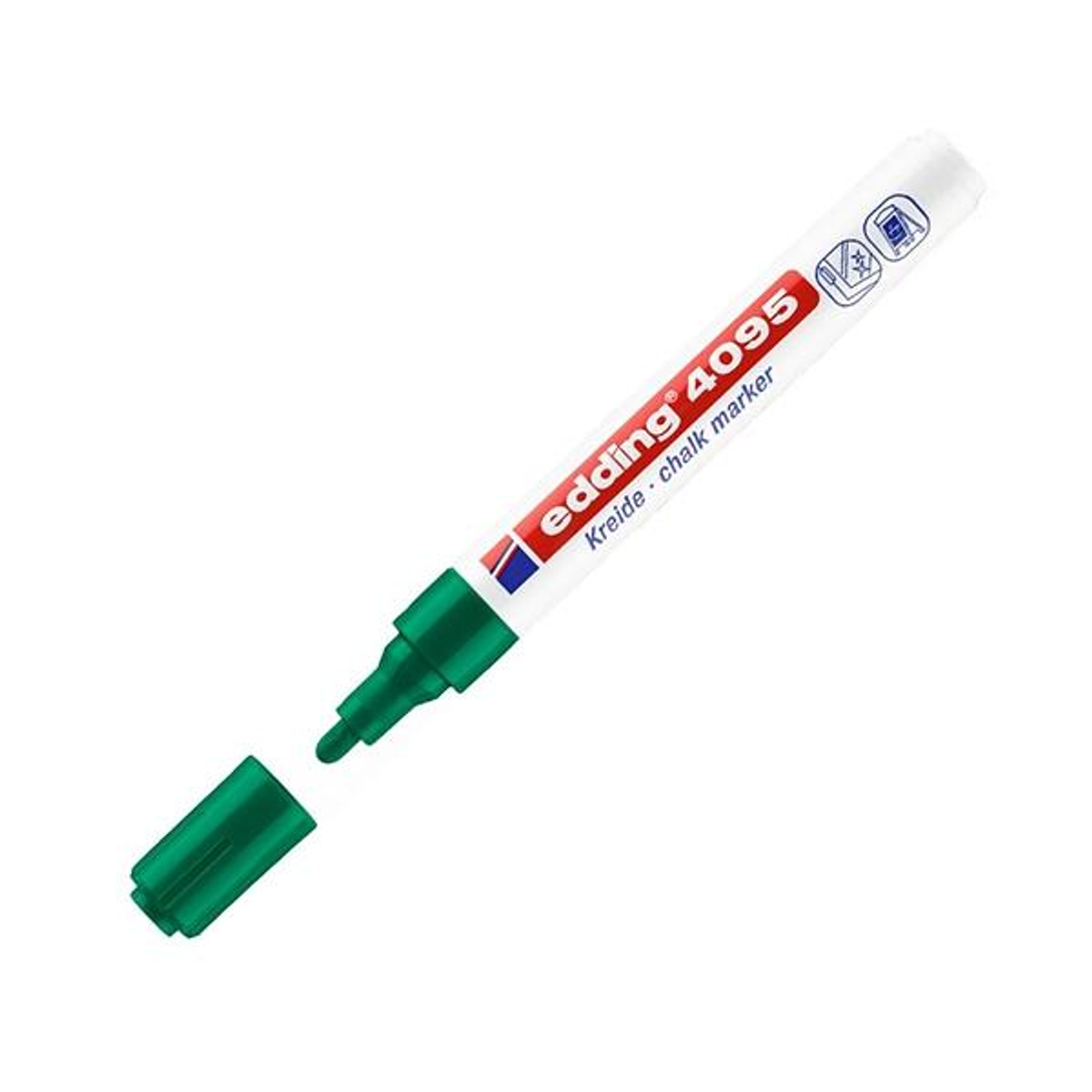 Rotulador Edding Marcador Tiza Liquida 4095 Punta Conica Trazo 2-3mm Verde
