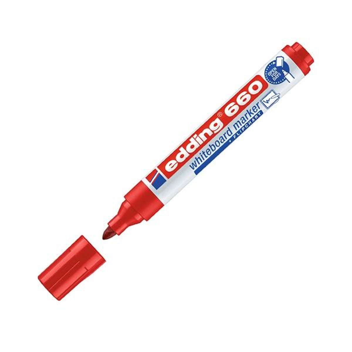 Rotulador Edding Marcador Pizarra 660 Punta Conica Trazo 1,5-3mm Rojo