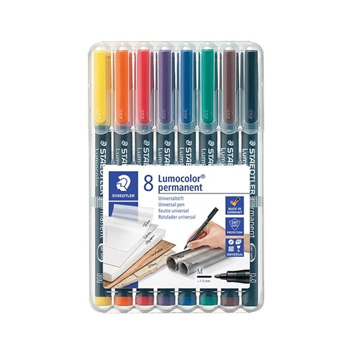 Rotulador Staedtler Paq.8 Rotuladores Permanentes Lumocolor Trazo 0,9mm Surtidos