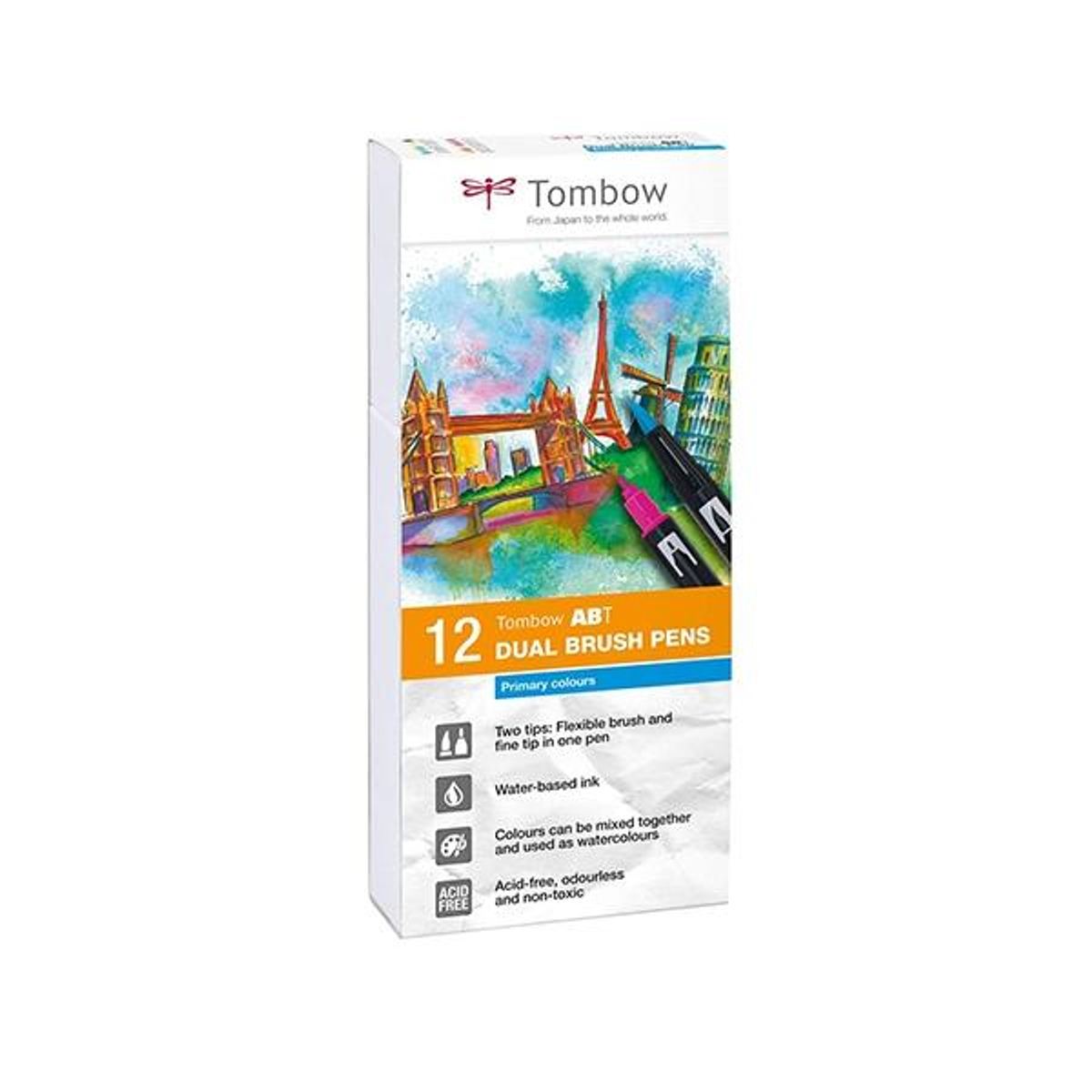 Rotulador Tombow C.12 Rotuladores Doble Punta Lettering Colores Surtidos
