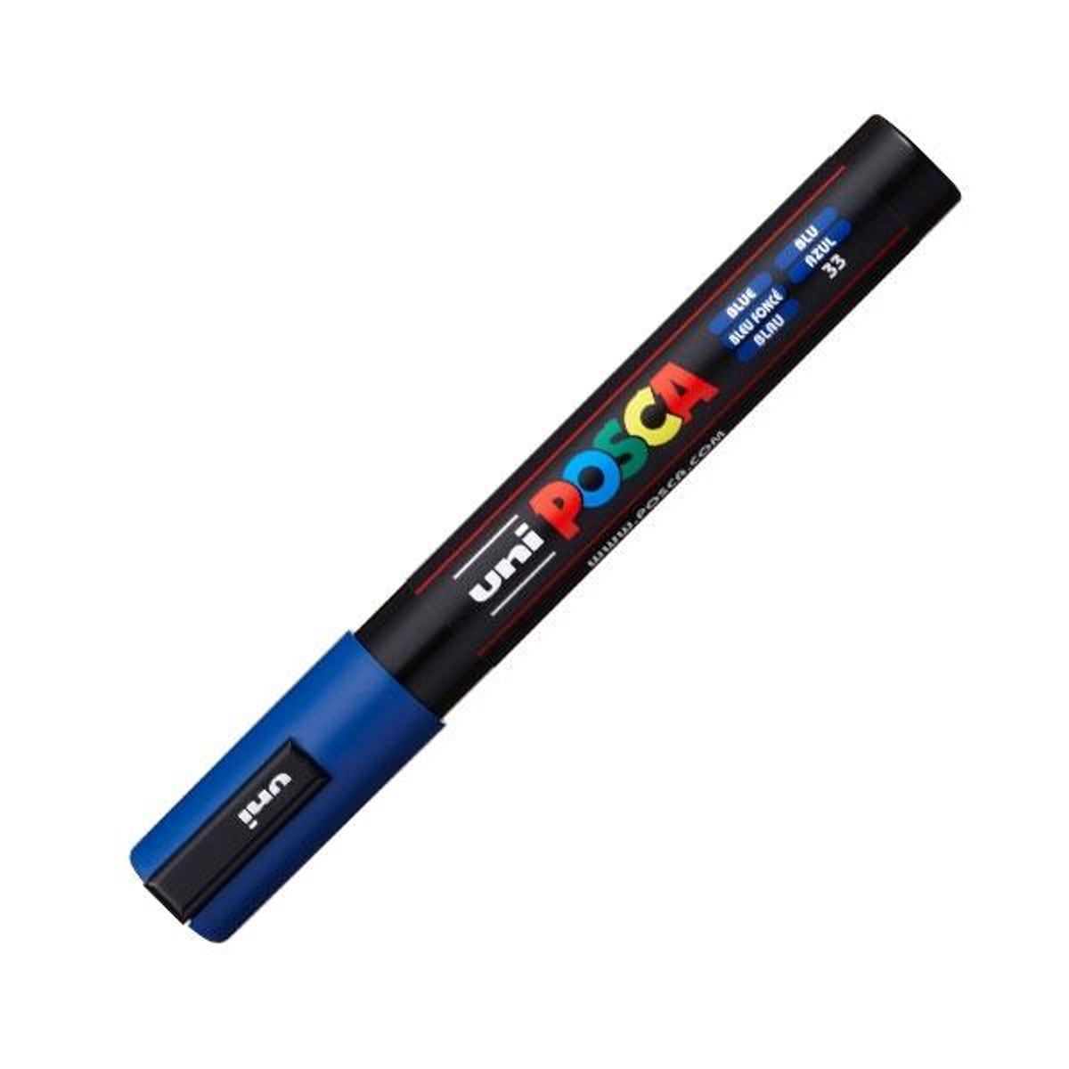 Rotulador Uni-ball Marcador Pintura Base Agua Uni Posca PC-5M Punta Conica Trazo Azul