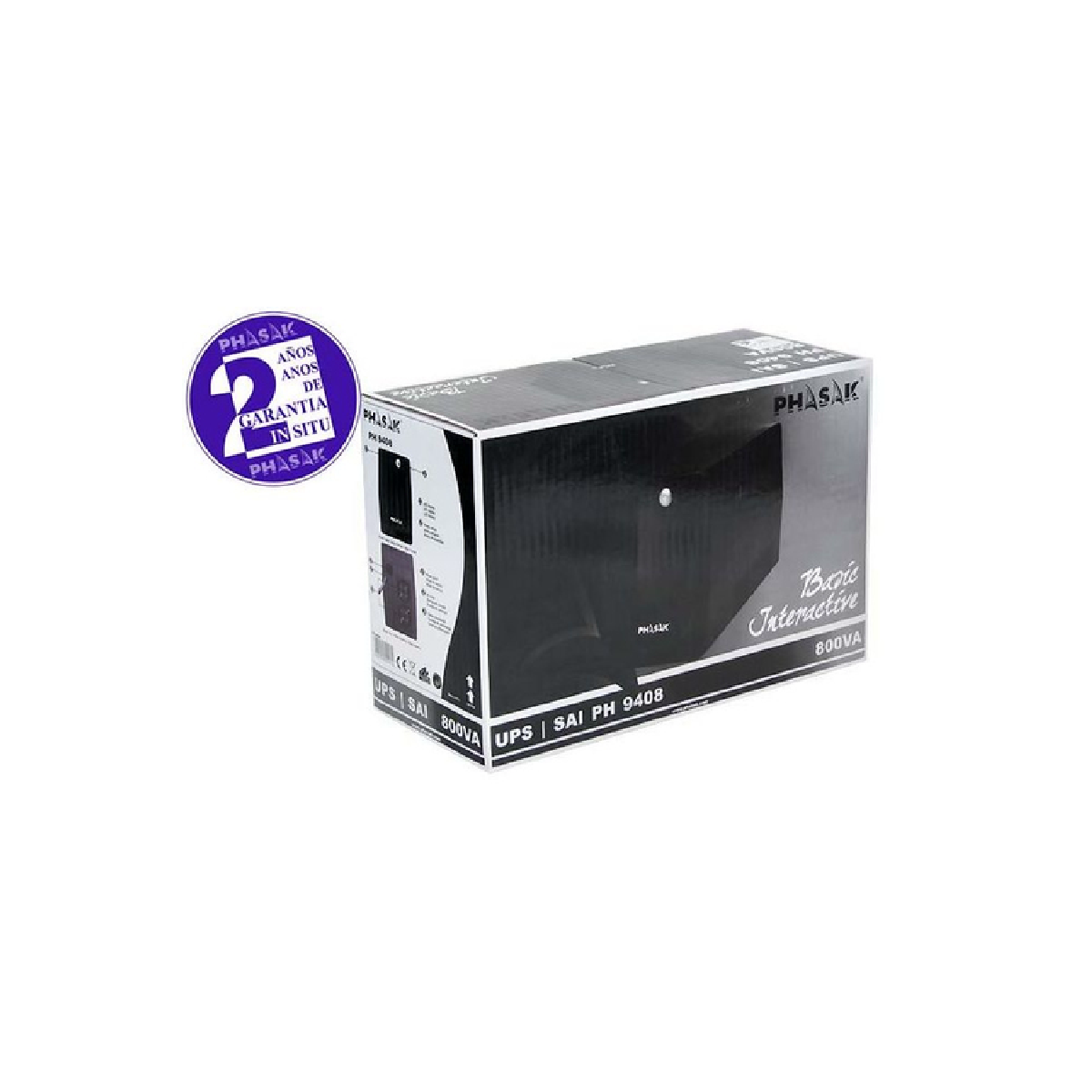SAI PHASAK Basic 800VA 480W line-interactive - vista 4
