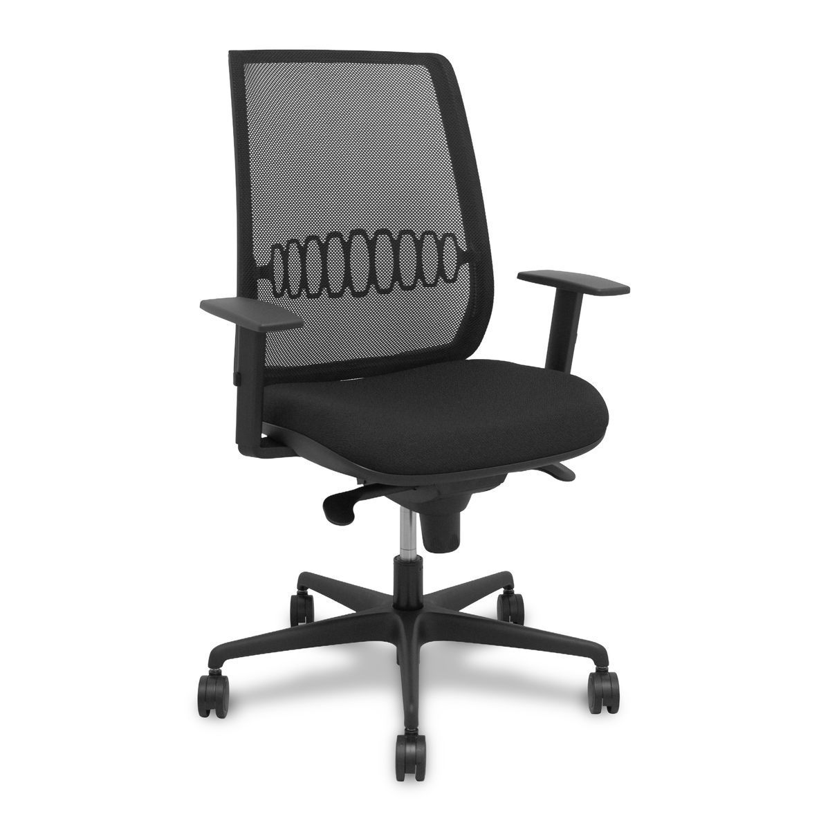 Silla de oficina Piqueras y Crespo Alares Malla + Bali - Sincro · Brazos regulables - Tonos - Negro