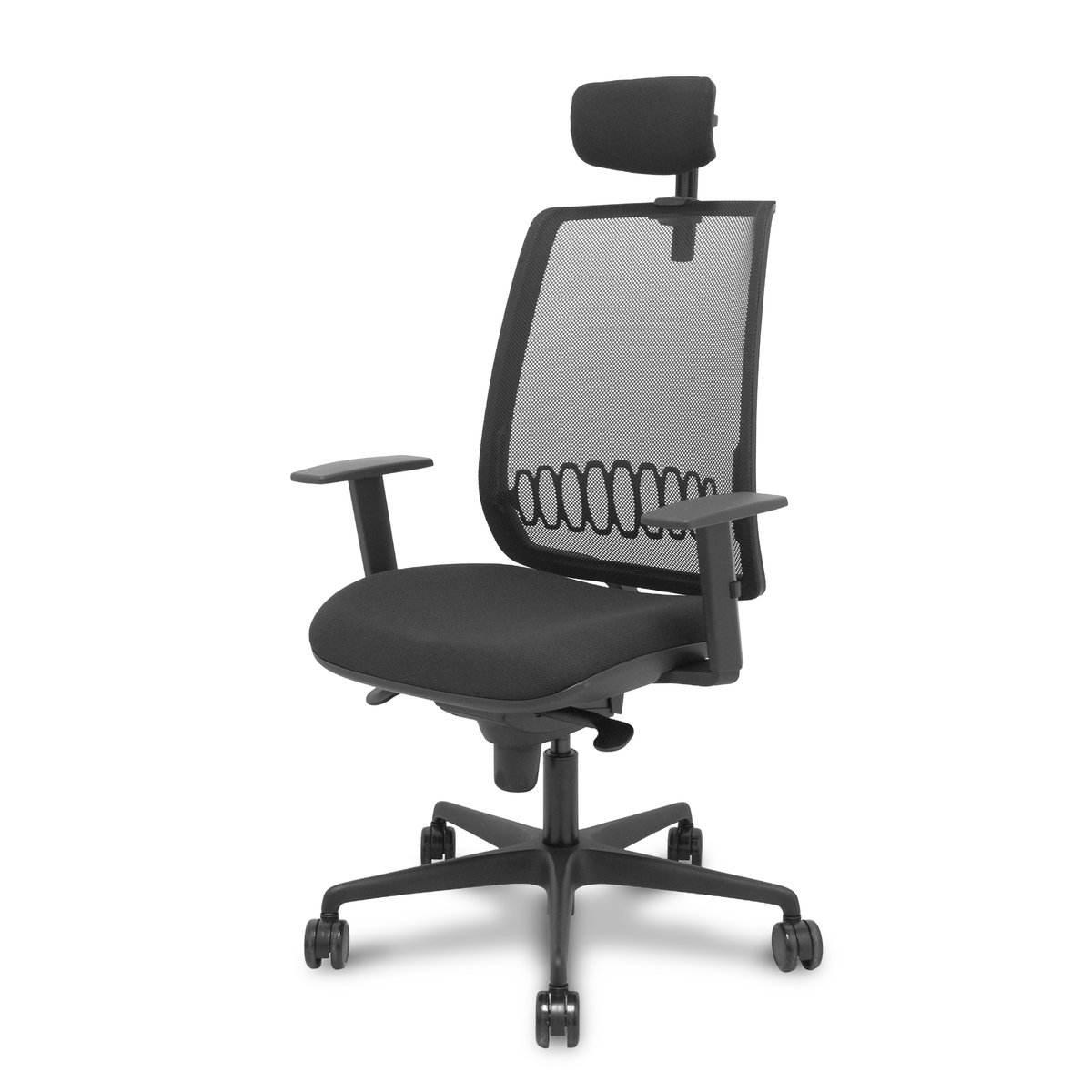 Silla de oficina Piqueras y Crespo Alares Malla Cabecero Malla + Bali - Sincro · Brazos - Negro