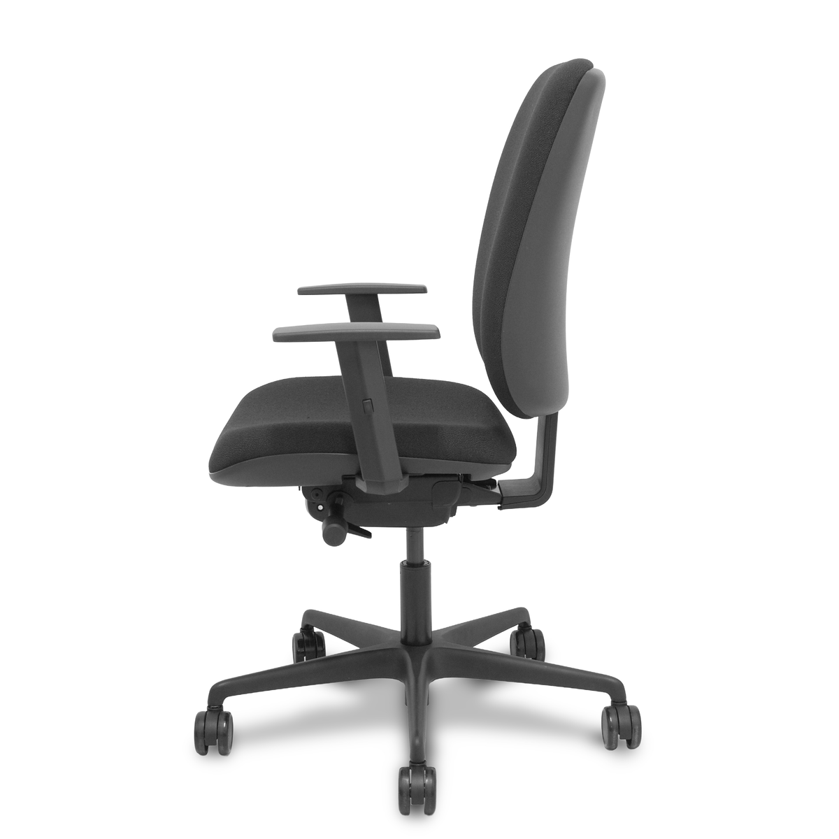 Silla de oficina Piqueras y Crespo Alares Tapizada Bali - Sincro con traslack · Brazos - Negro