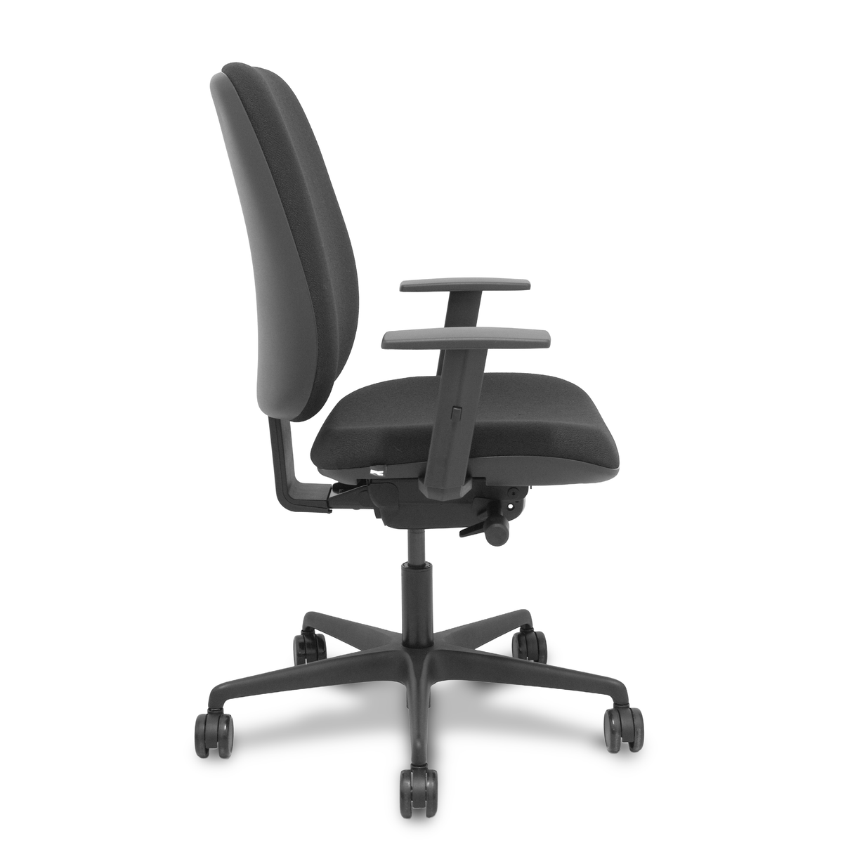 Silla de oficina Piqueras y Crespo Alares Tapizada Bali - Sincro con traslack · Brazos - Negro