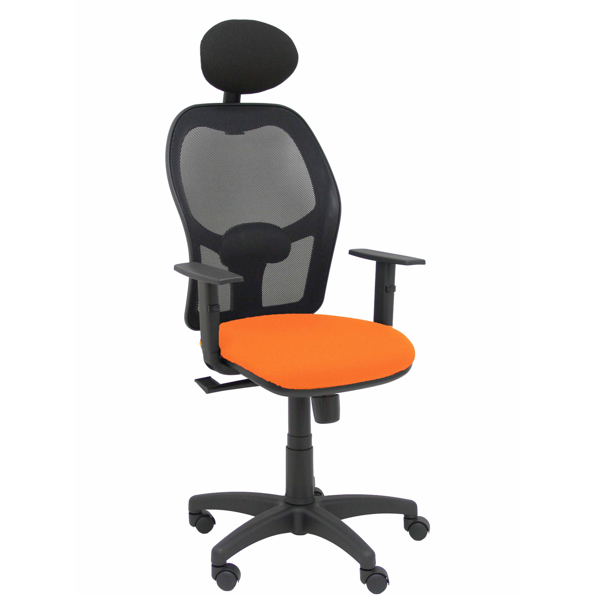 Silla de oficina Piqueras y Crespo Alocen Malla + Bali - Ref. fabricante 345SM840B100B10CRNC - Naranja