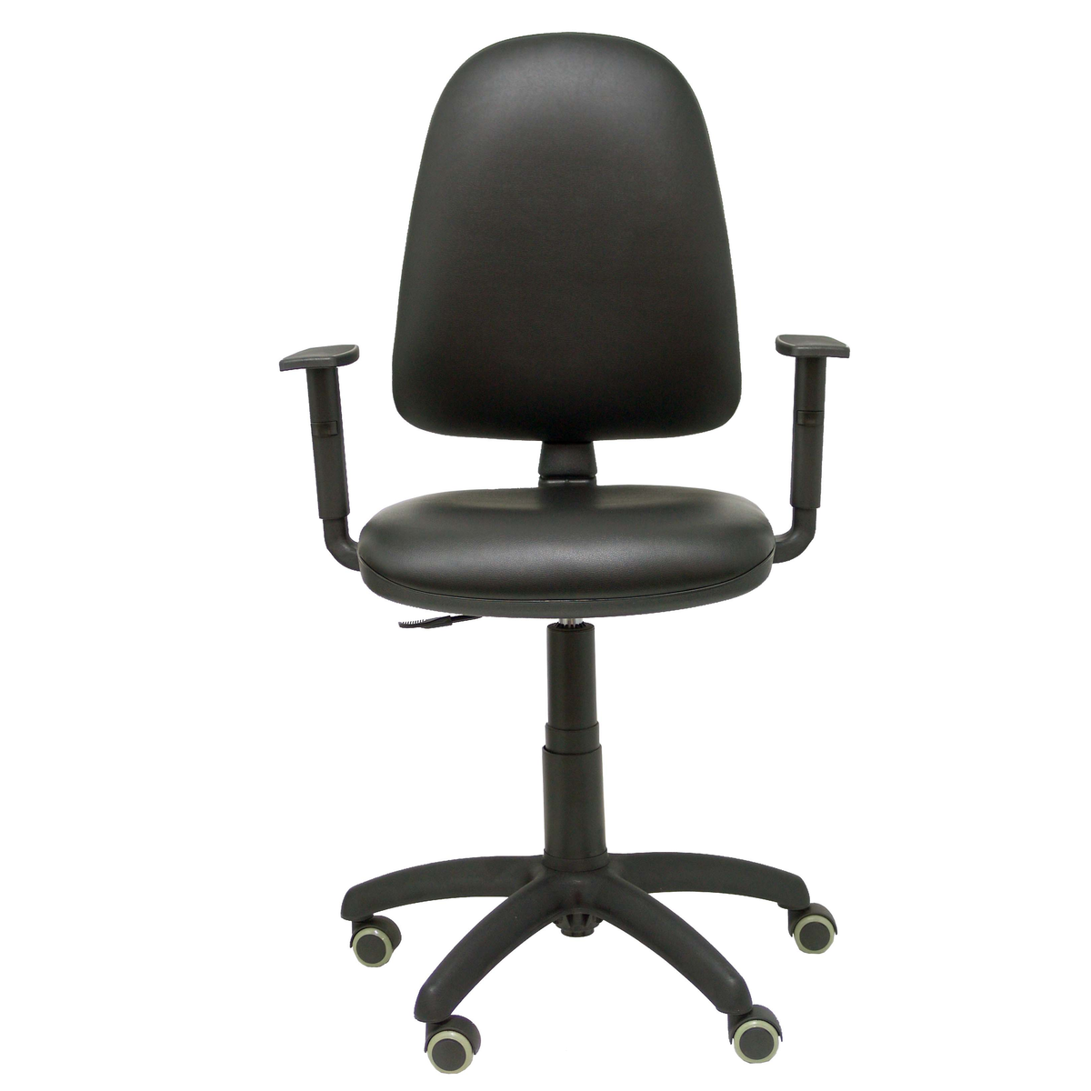 Silla de oficina Piqueras y Crespo Ayna Similpiel - Brazos regulables · Brazos fijos · Ruedas - Negro