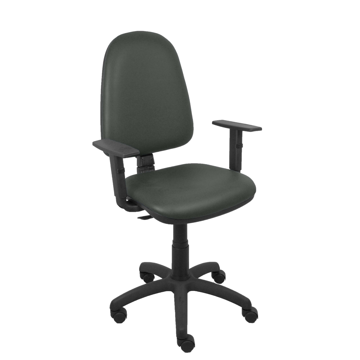Silla de oficina Piqueras y Crespo Ayna Similpiel - Brazos - Ref. fabricante 04CPSP100B10 - Gris Oscuro