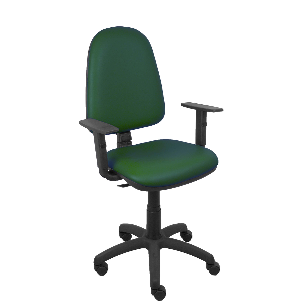 Silla de oficina Piqueras y Crespo Ayna Similpiel - Brazos - Ref. fabricante 04CPSP100B10 - Verde Botella