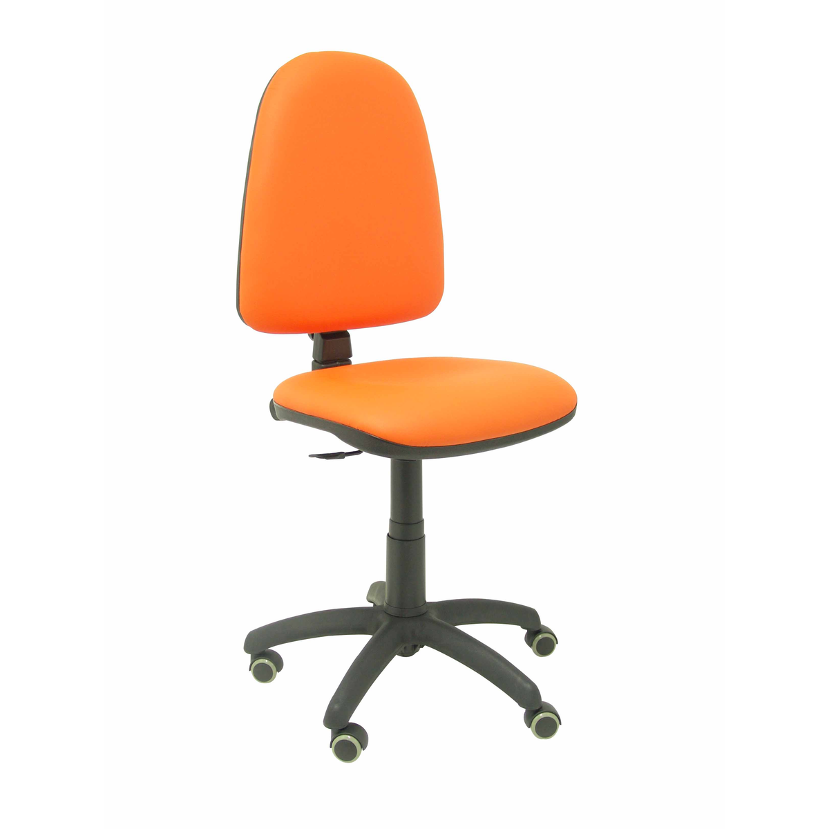 Silla de oficina Piqueras y Crespo Ayna Similpiel - Ruedas parquet - Ref. fabricante 04CPSP24RP - Naranja