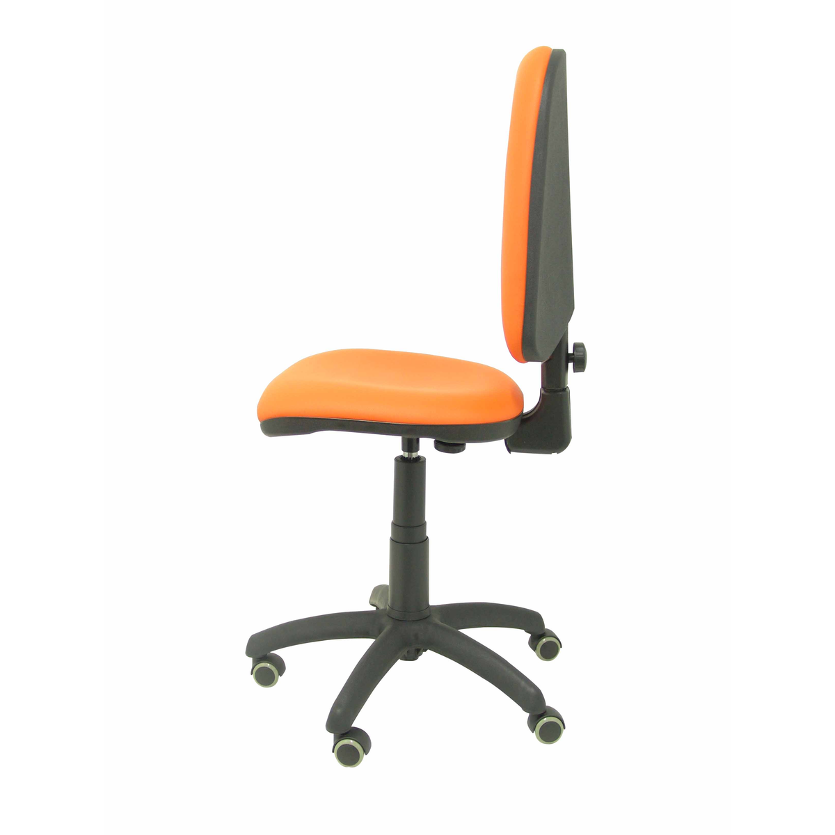 Silla de oficina Piqueras y Crespo Ayna Similpiel - Ruedas parquet - Ref. fabricante 04CPSP24RP - Naranja