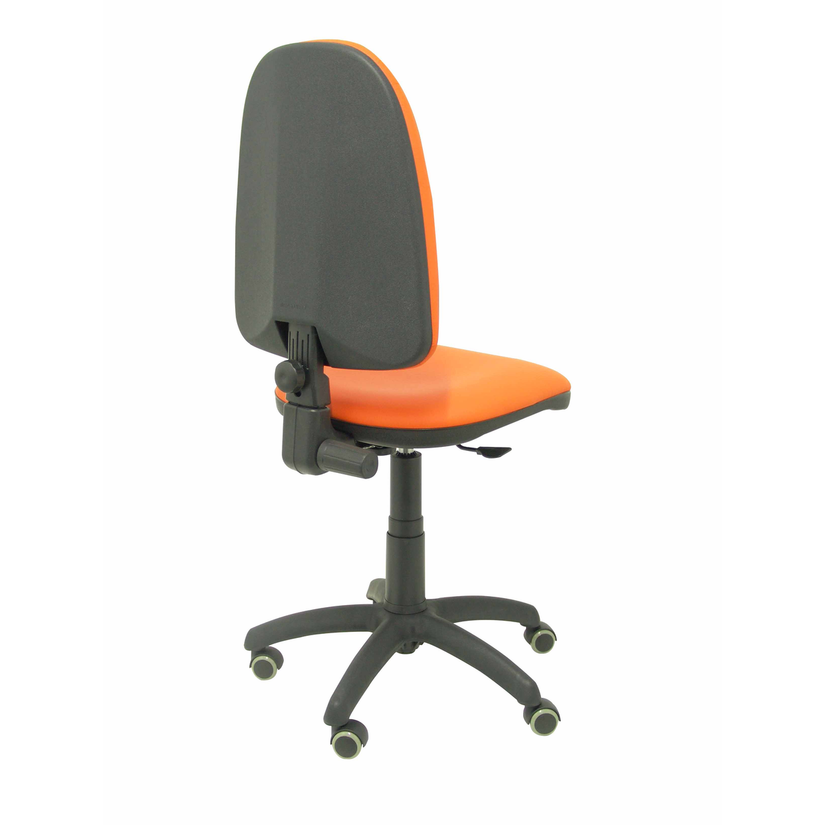 Silla de oficina Piqueras y Crespo Ayna Similpiel - Ruedas parquet - Ref. fabricante 04CPSP24RP - Naranja