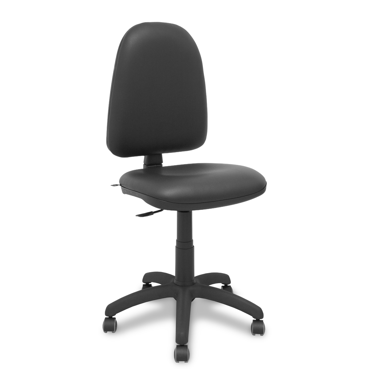 Silla de oficina Piqueras y Crespo Ayna Similpiel - Ruedas parquet - Ref. fabricante 04CPSP24RP - Negro