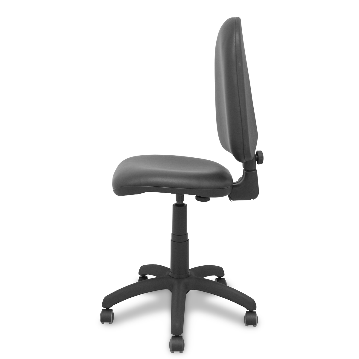 Silla de oficina Piqueras y Crespo Ayna Similpiel - Ruedas parquet - Ref. fabricante 04CPSP24RP - Negro