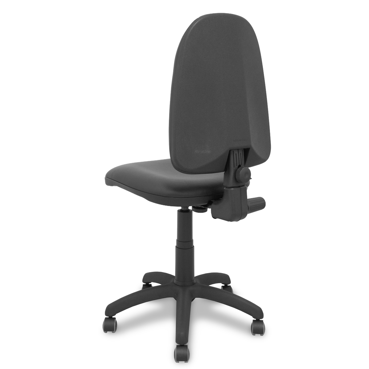 Silla de oficina Piqueras y Crespo Ayna Similpiel - Ruedas parquet - Ref. fabricante 04CPSP24RP - Negro