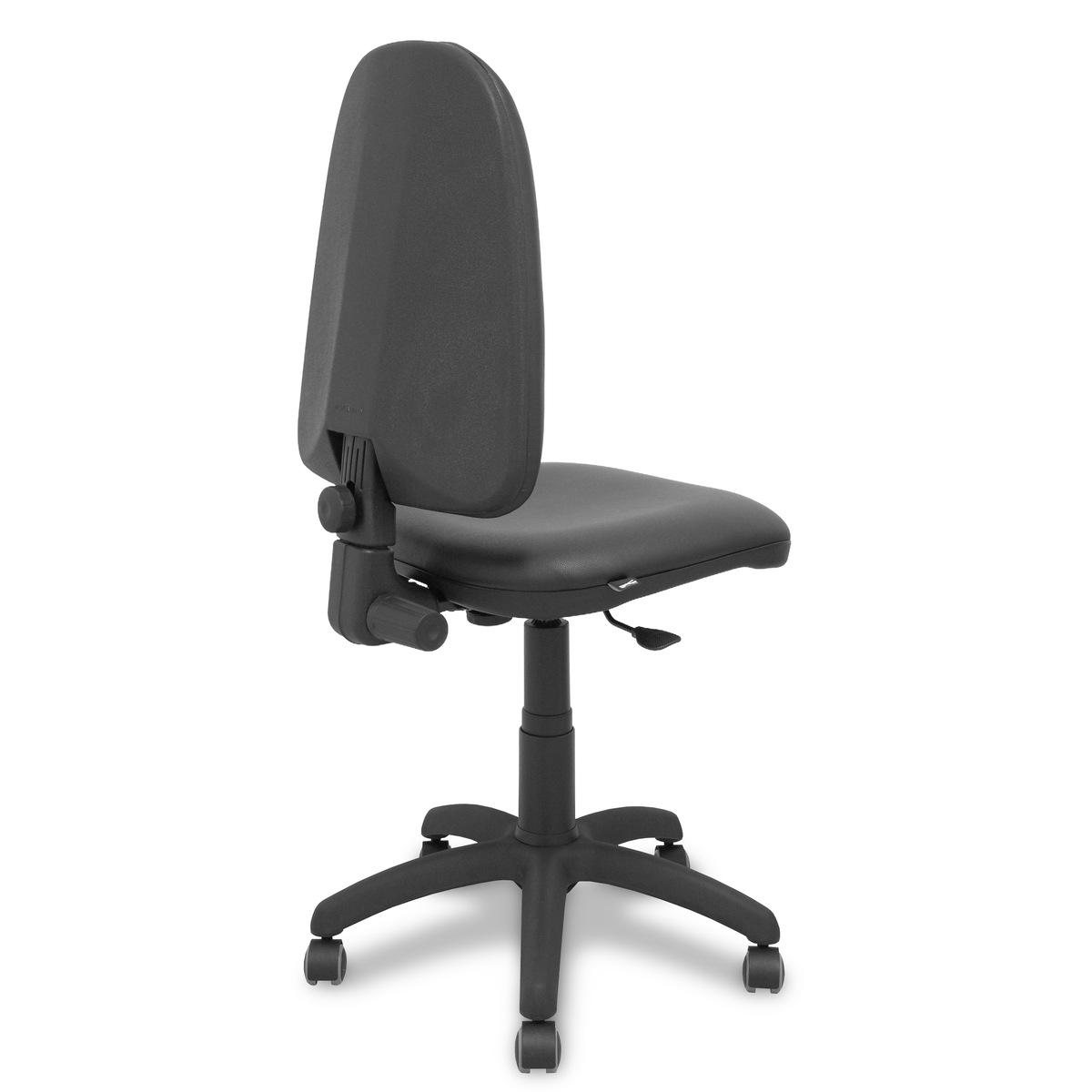 Silla de oficina Piqueras y Crespo Ayna Similpiel - Ruedas parquet - Ref. fabricante 04CPSP24RP - Negro