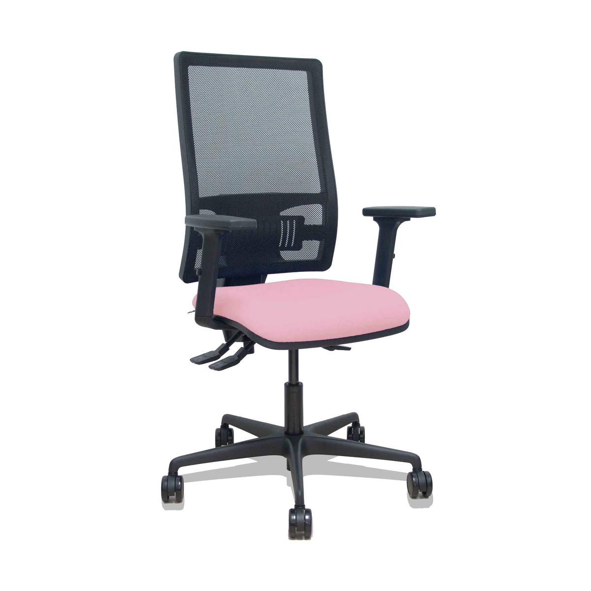 Silla de oficina Piqueras y Crespo Bormate Malla + Bali - Ref. fabricante 405ASM840B100B2B68R65L - Rosa