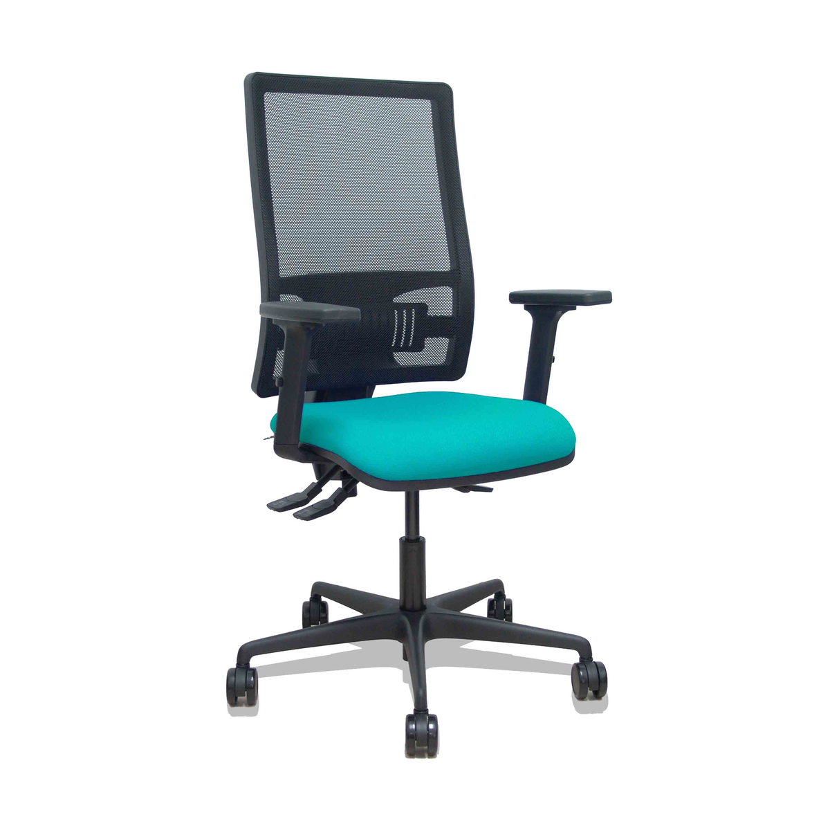 Silla de oficina Piqueras y Crespo Bormate Malla + Bali - Ref. fabricante 405ASM840B100B2B68R65L - Turquesa
