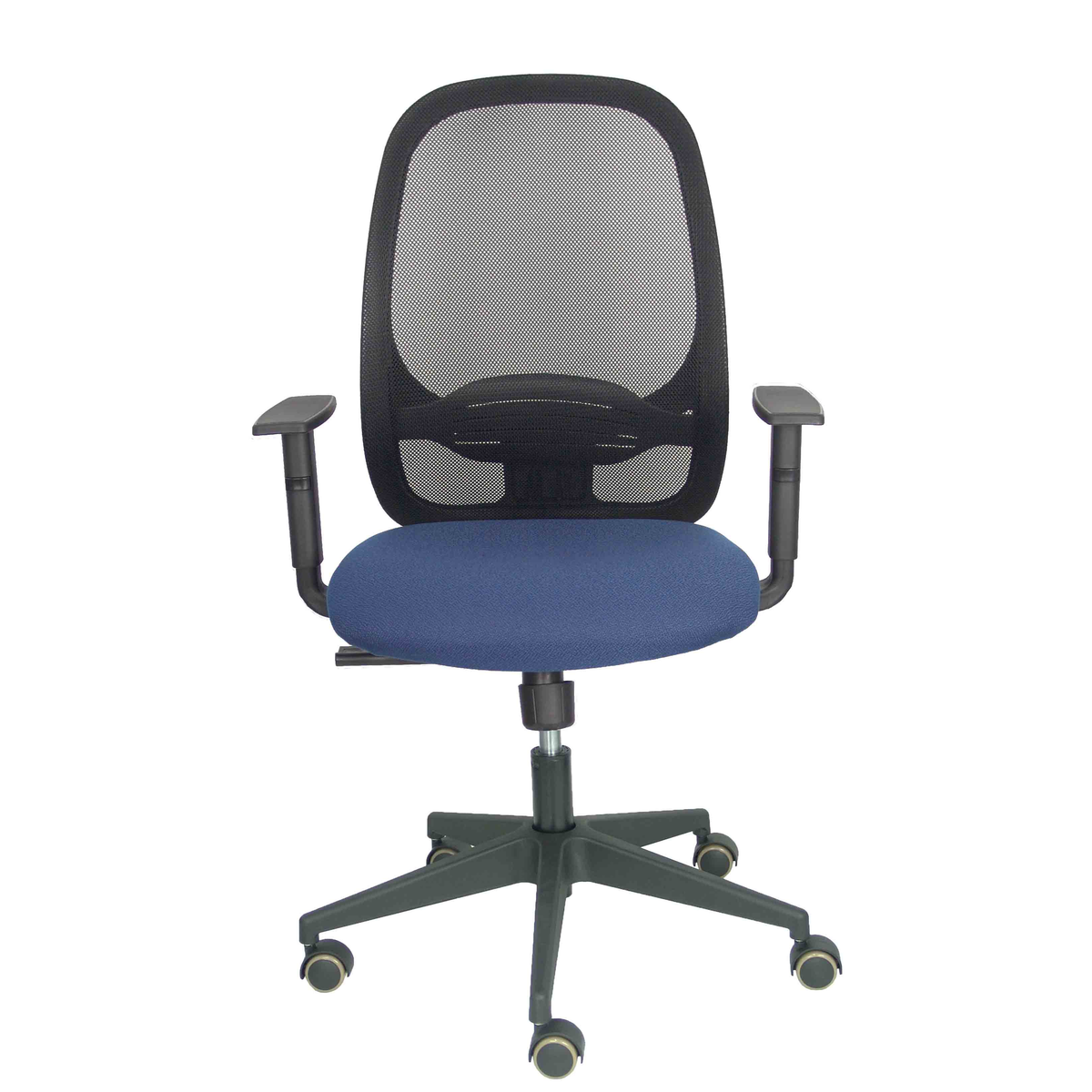 Silla de oficina Piqueras y Crespo Cilanco Negra Malla + Bali - Brazos regulables - Azul Marino