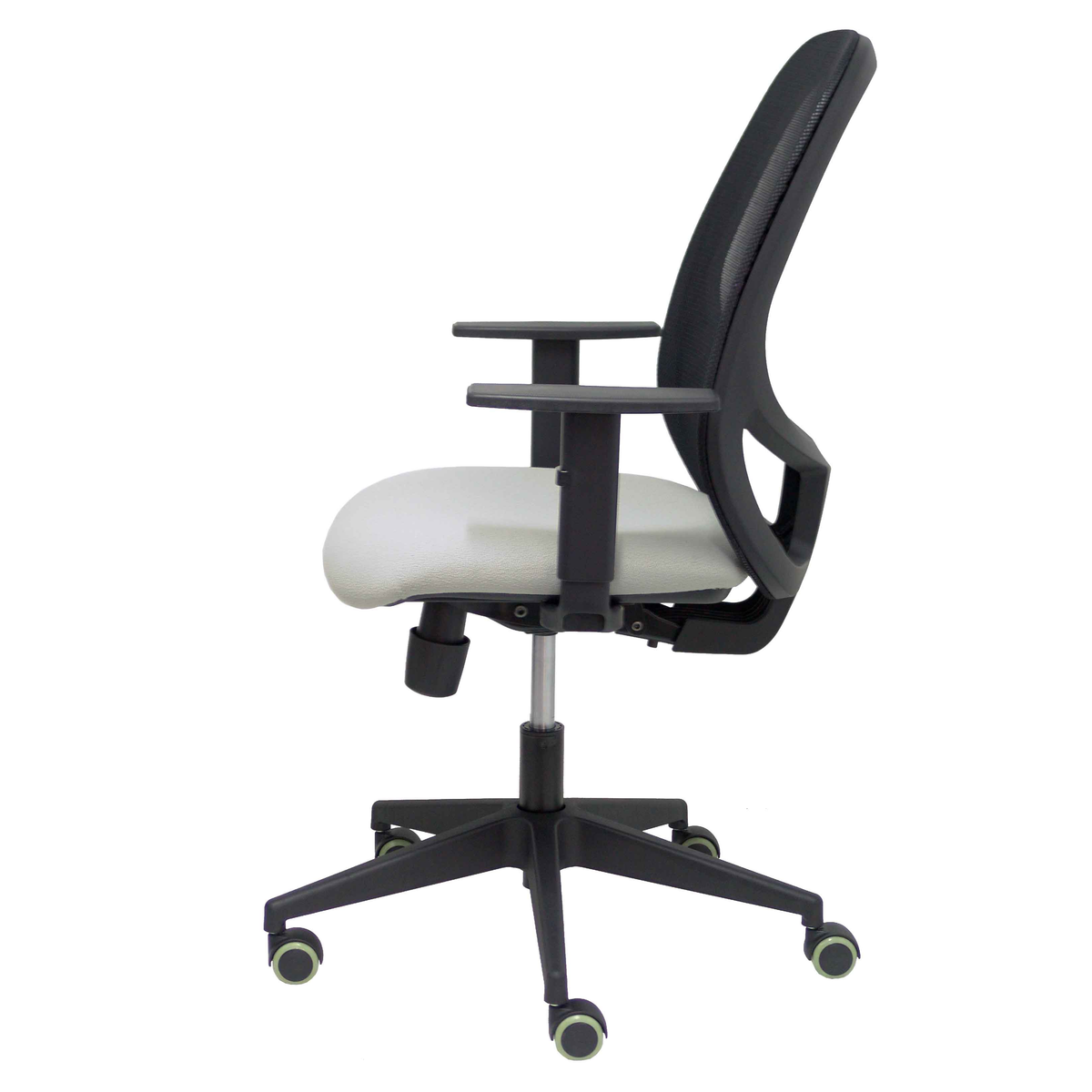 Silla de oficina Piqueras y Crespo Cilanco Negra Malla + Bali - Brazos regulables - Gris Claro