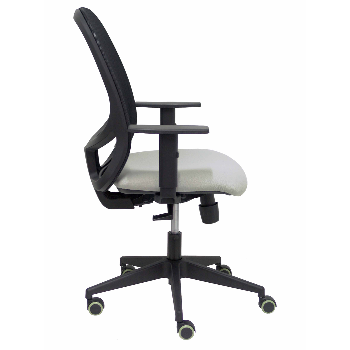Silla de oficina Piqueras y Crespo Cilanco Negra Malla + Bali - Brazos regulables - Gris Claro