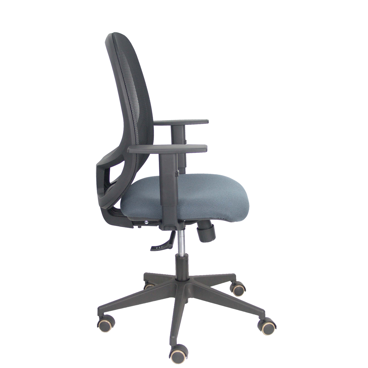Silla de oficina Piqueras y Crespo Cilanco Negra Malla + Bali - Brazos regulables - Gris Oscuro