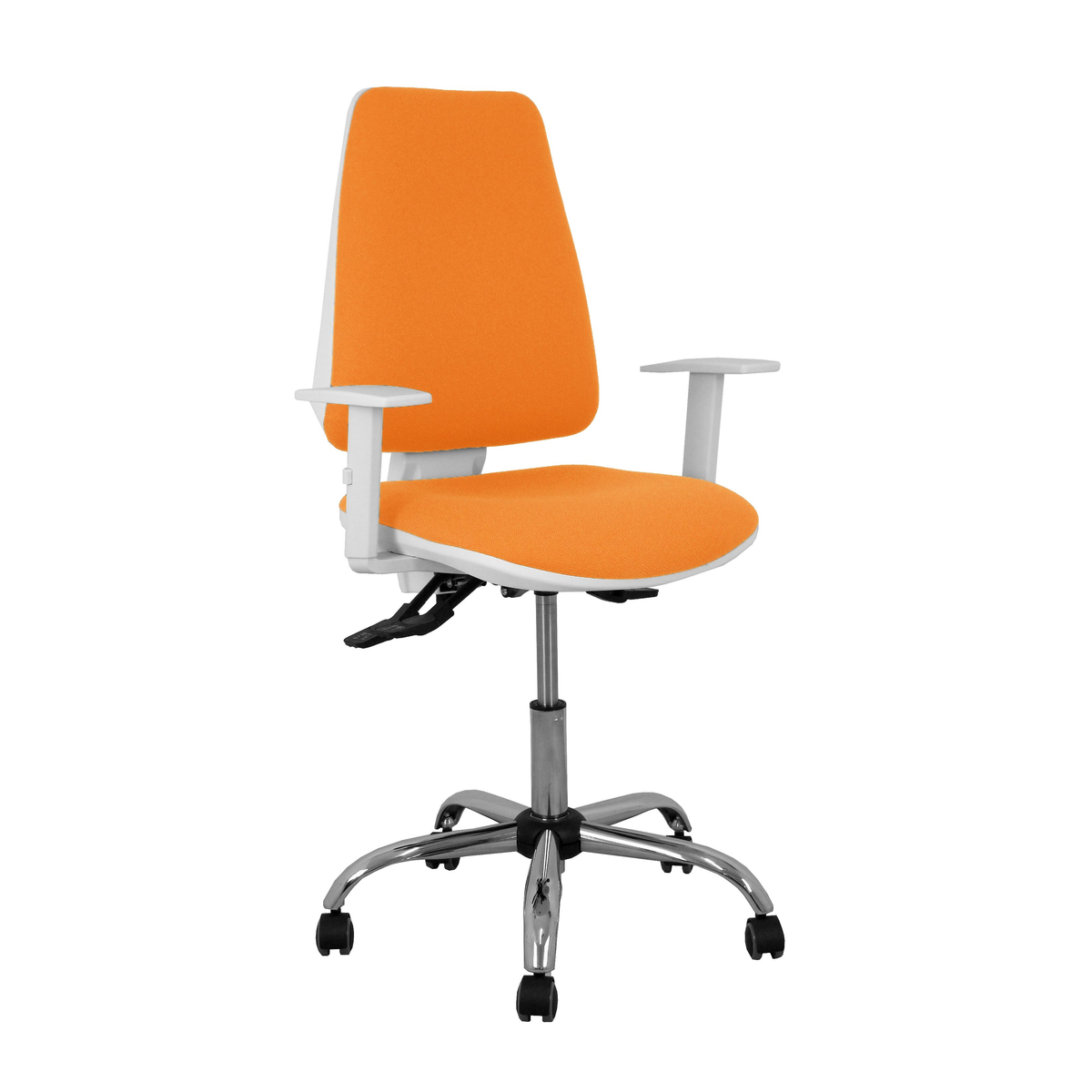 Silla de oficina Piqueras y Crespo Elche Blanca Bali - Ref. fabricante 1014ASB100B5CRRP - Naranja