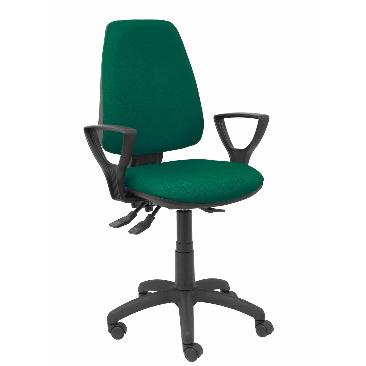 Silla de oficina Piqueras y Crespo Elche S Bali - Brazos fijos - Ref. fabricante 14ASB13B8RN - Verde Botella