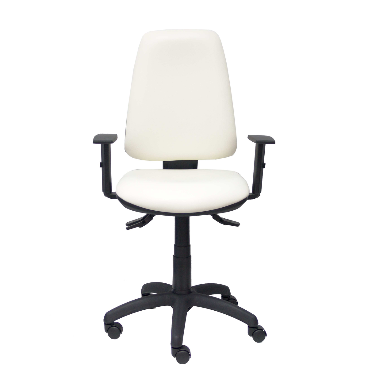 Silla de oficina Piqueras y Crespo Elche S Similpiel - Brazos regulables - Blanco