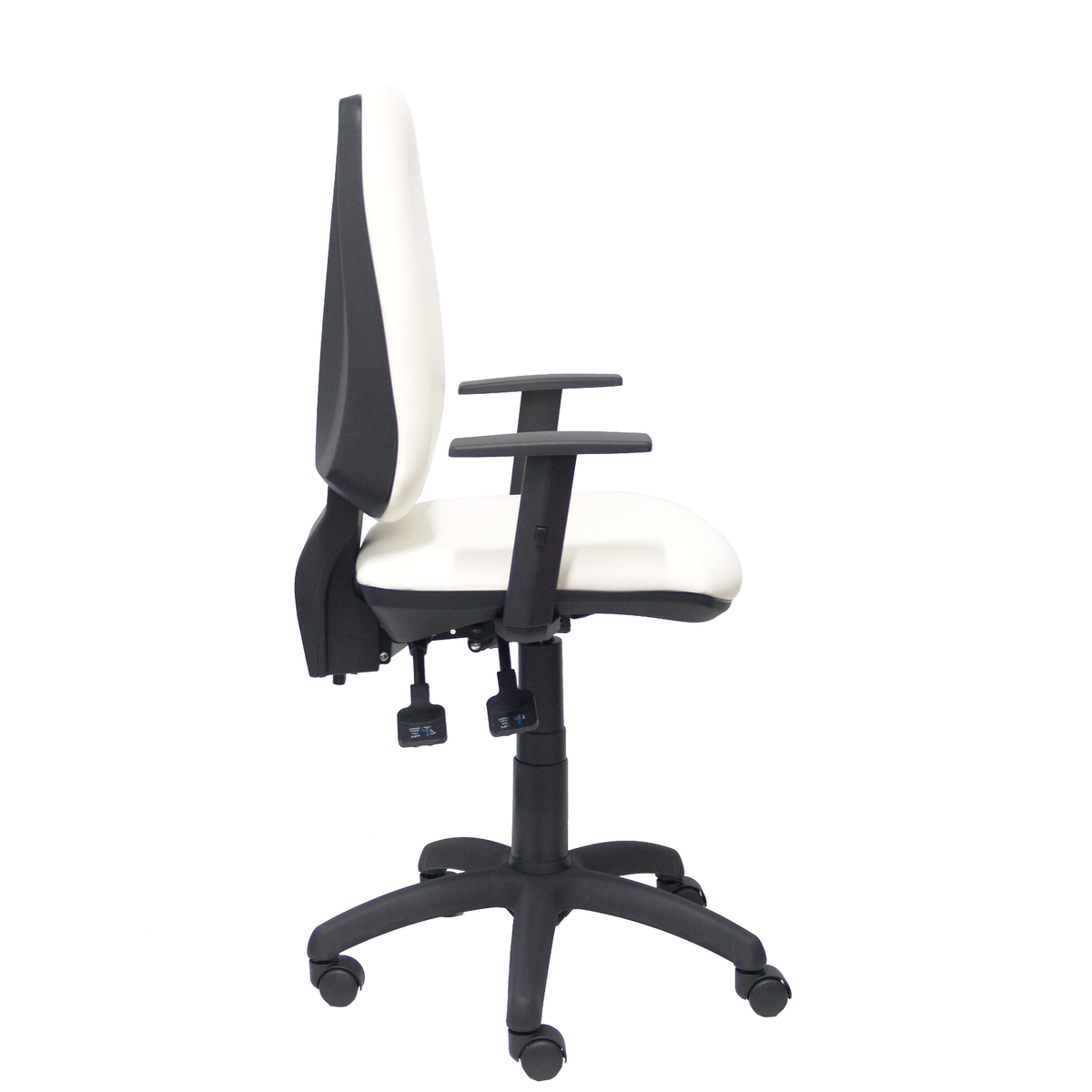 Silla de oficina Piqueras y Crespo Elche S Similpiel - Brazos regulables - Blanco