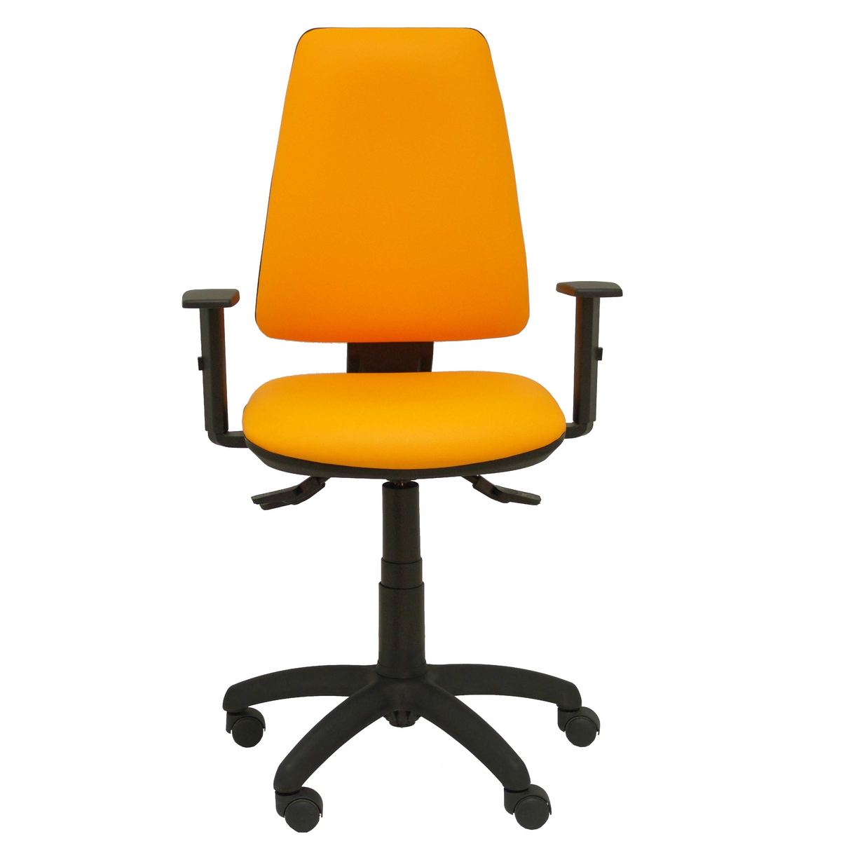 Silla de oficina Piqueras y Crespo Elche S Similpiel - Brazos regulables - Naranja