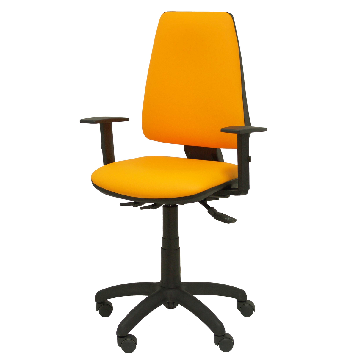 Silla de oficina Piqueras y Crespo Elche S Similpiel - Brazos regulables - Naranja