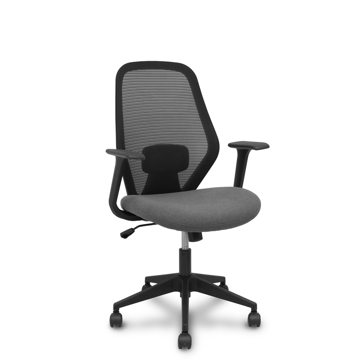 Silla de oficina Piqueras y Crespo Ergo529 Negra Malla + Tela - Negro / Gris