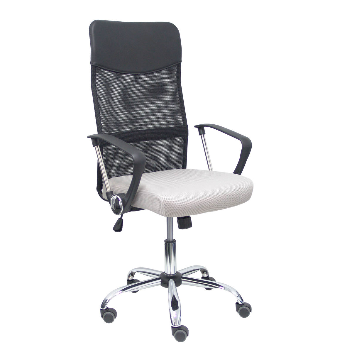 Silla de oficina Piqueras y Crespo Gontar Malla + Similpiel - Negro / Gris Claro