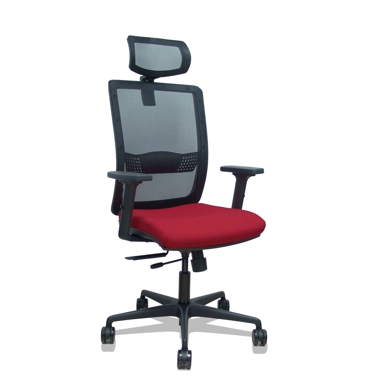 Silla de oficina Piqueras y Crespo Haches Malla + Bali - Ref. fabricante 395TKM840B10B2DB68R65CR - Granate
