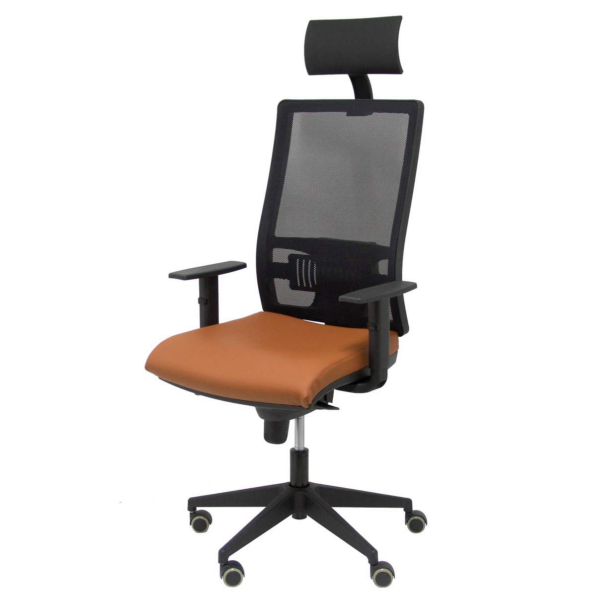 Silla de oficina Piqueras y Crespo Horna Piel + Malla - Marron