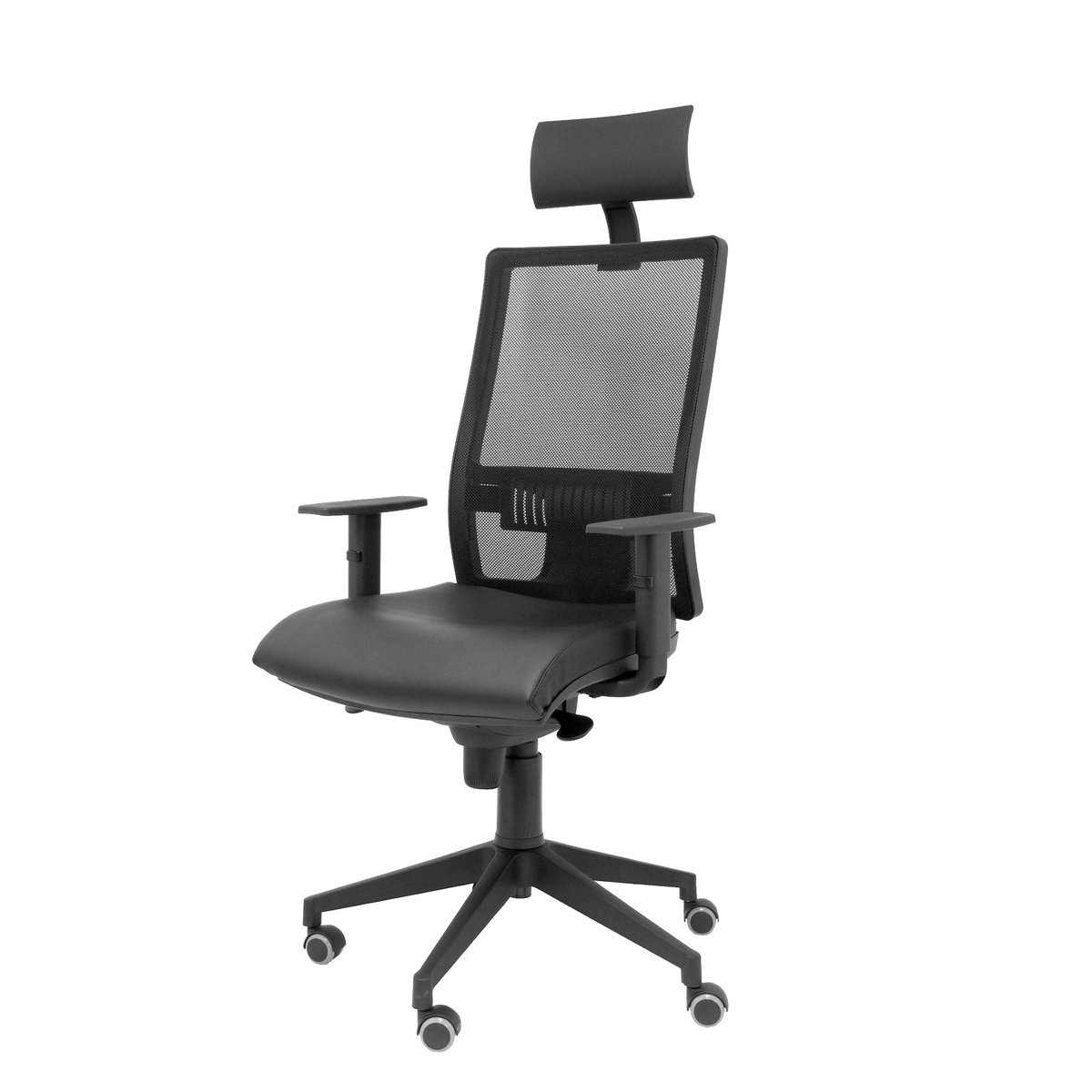 Silla de oficina Piqueras y Crespo Horna Piel + Malla - Negro