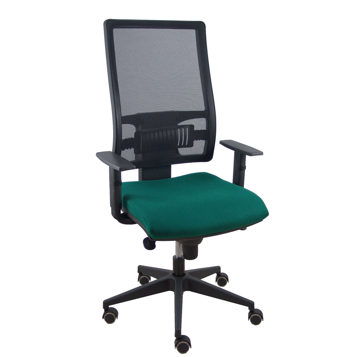 Silla de oficina Piqueras y Crespo Horna Bali + Malla - Brazos regulables - Verde Botella