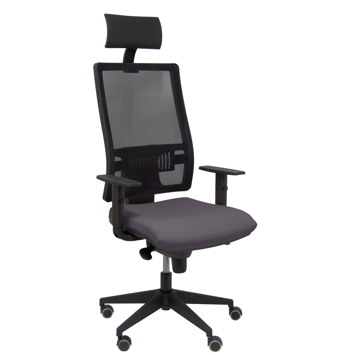 Silla de oficina Piqueras y Crespo Horna Bali + Malla - Sincro · Brazos 1D · Cabecero - Gris Oscuro