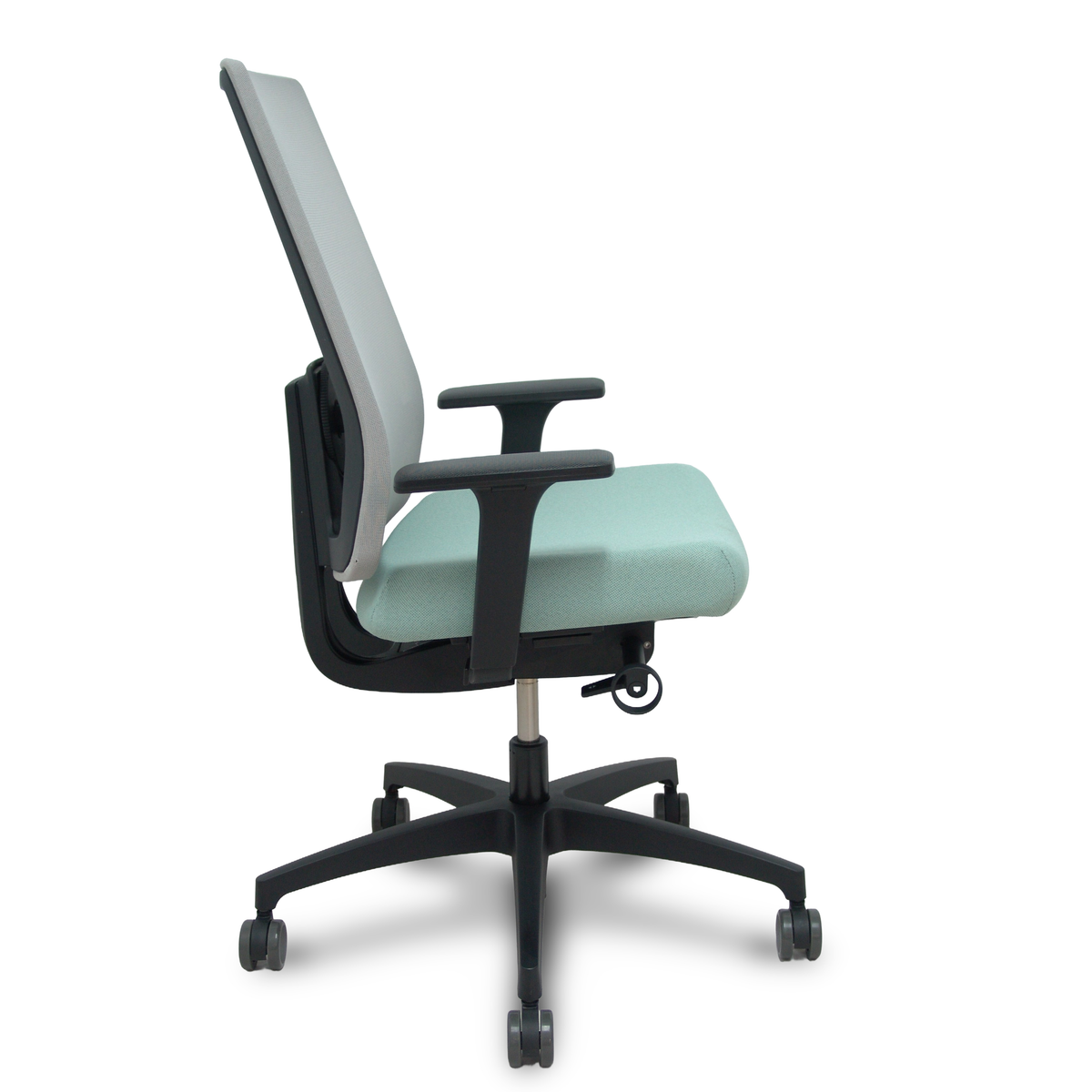 Silla de oficina Piqueras y Crespo Indeed Malla - Sincro con traslack · Brazos 2D - Gris / Verde