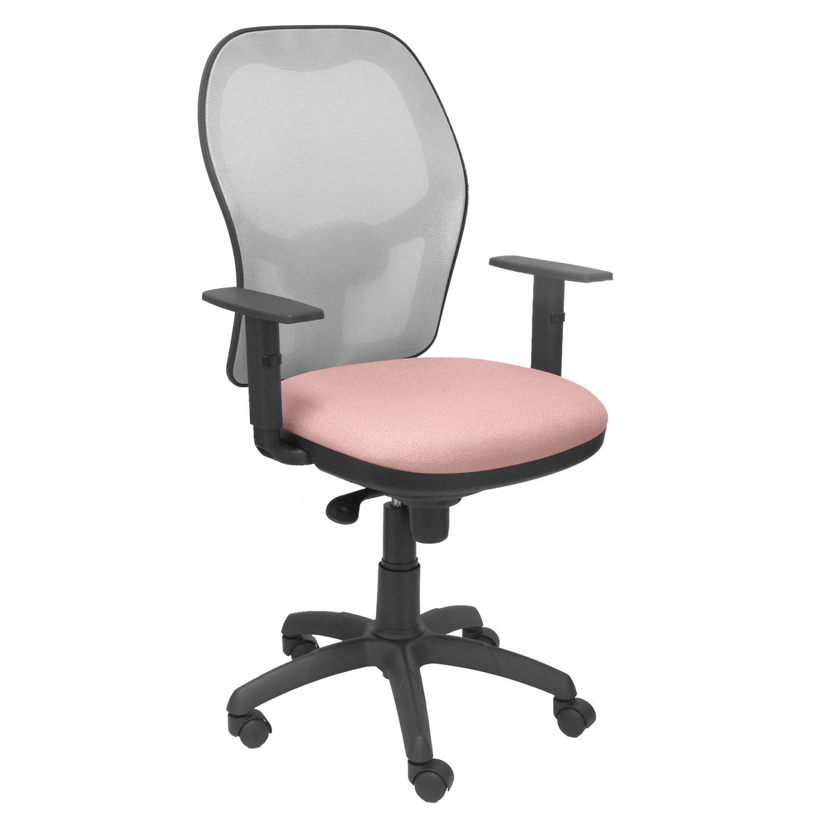 Silla de oficina Piqueras y Crespo Jorquera Malla + Bali - Ref. fabricante 15SGRBALI710 - Gris / Rosa