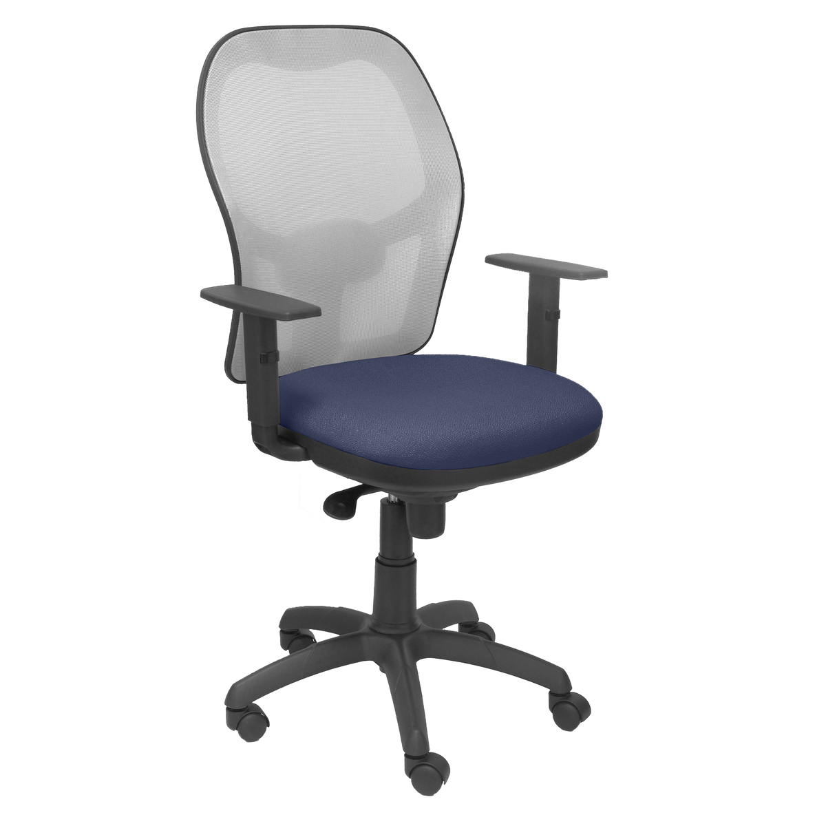 Silla de oficina Piqueras y Crespo Jorquera Malla + Bali - Ref. fabricante 15SABALI229 - Gris / Azul Marino