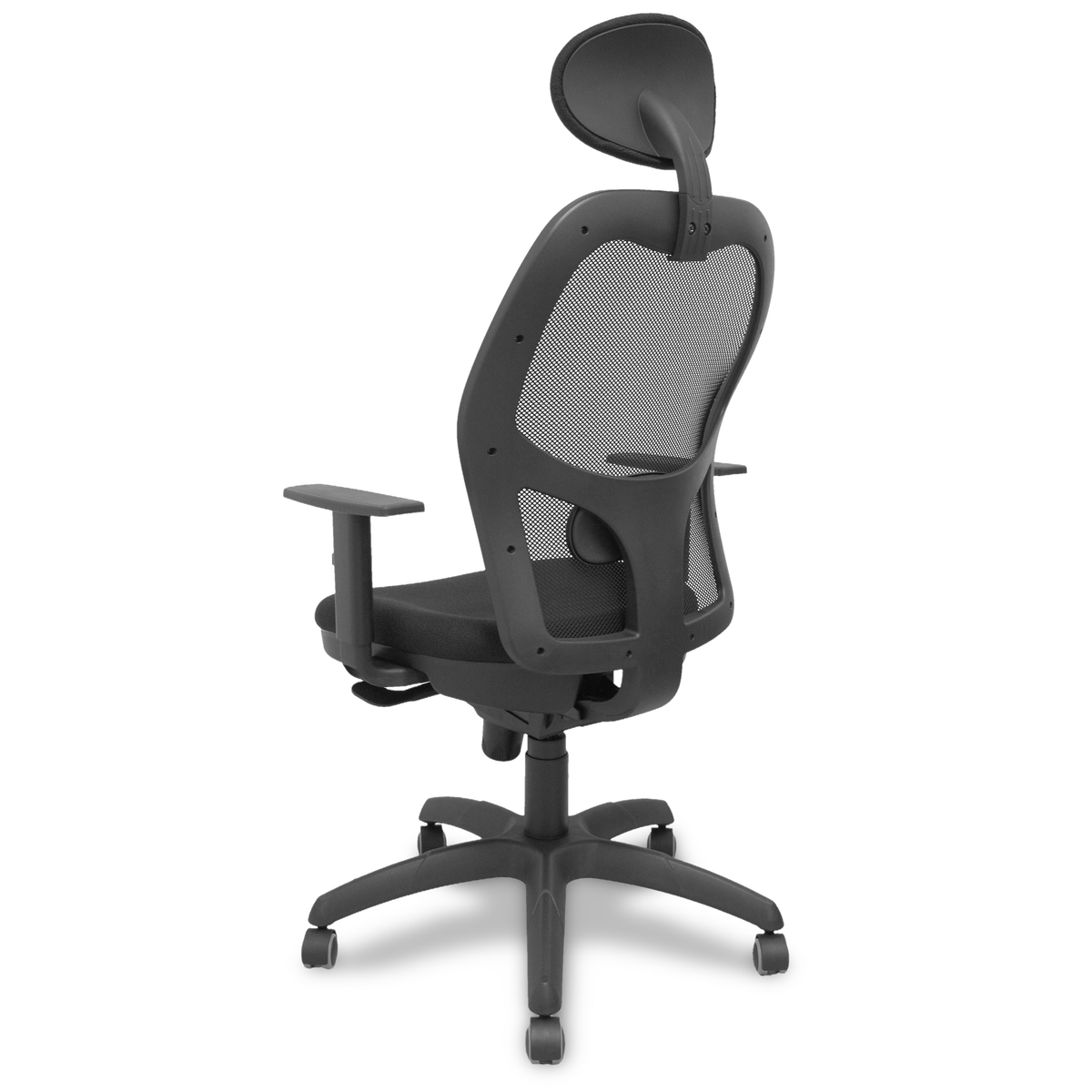 Silla de oficina Piqueras y Crespo Jorquera Malla + Bali - Ruedas parquet · Cabecero - Negro